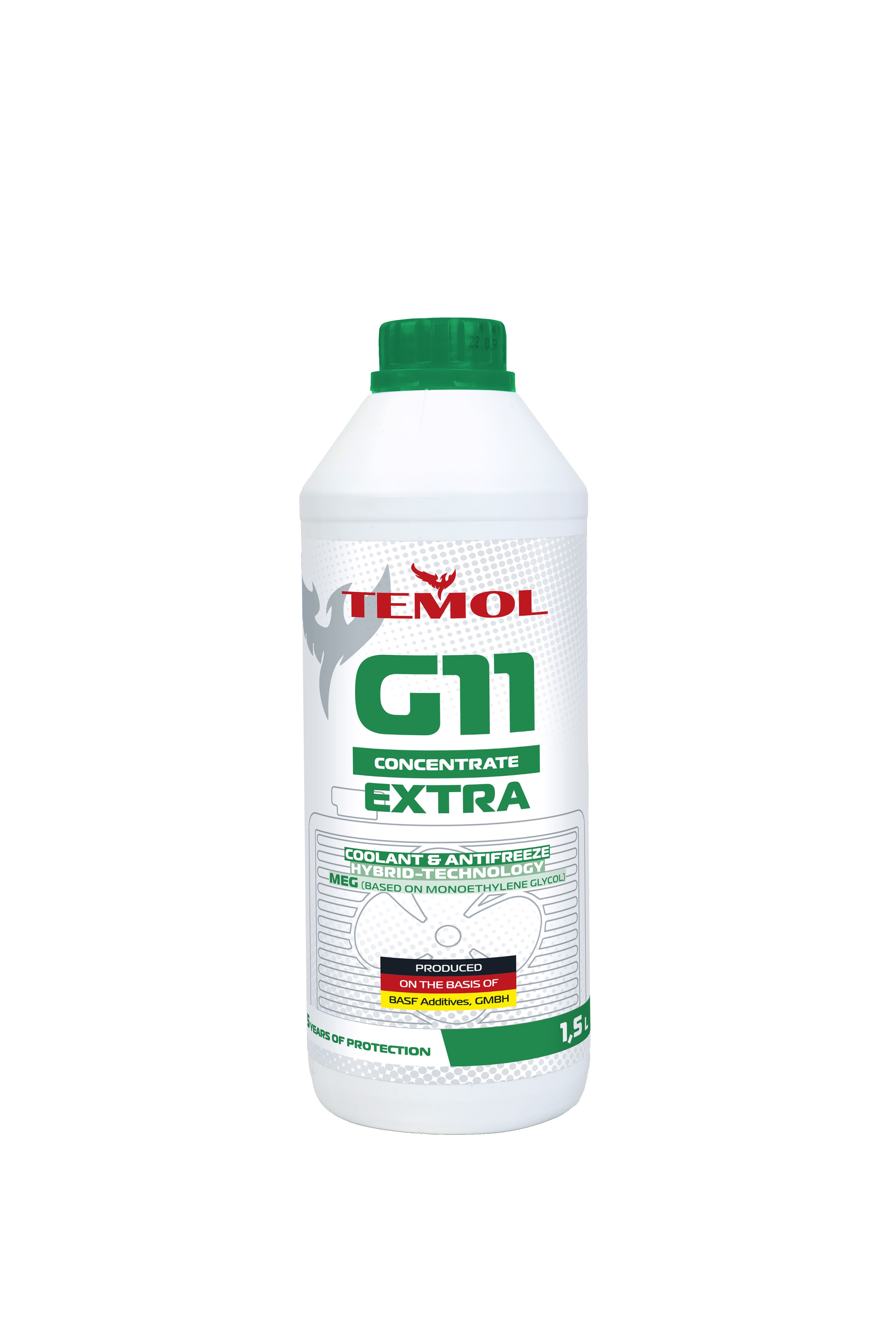 Рідина охолоджуюча TEMOL Antifreeze Extra Concentrate G11 Green